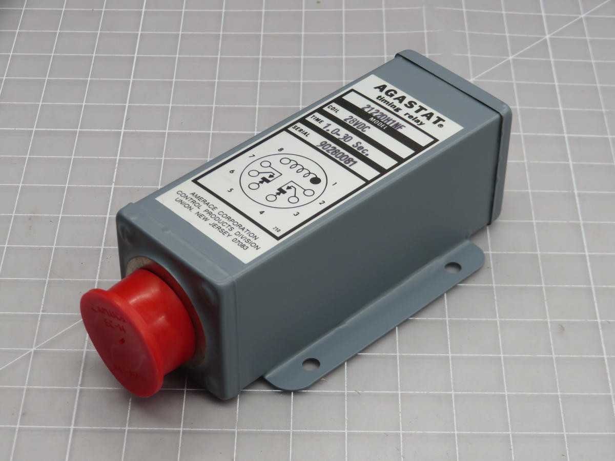 AGASTAT 2122DH1NF OFF-DELAY RELAY, 28VDC INPUT, 1-30S TIMING, DPDT, 10A CONT, -55/+85C TEMP - TIME DELAY RELAY
