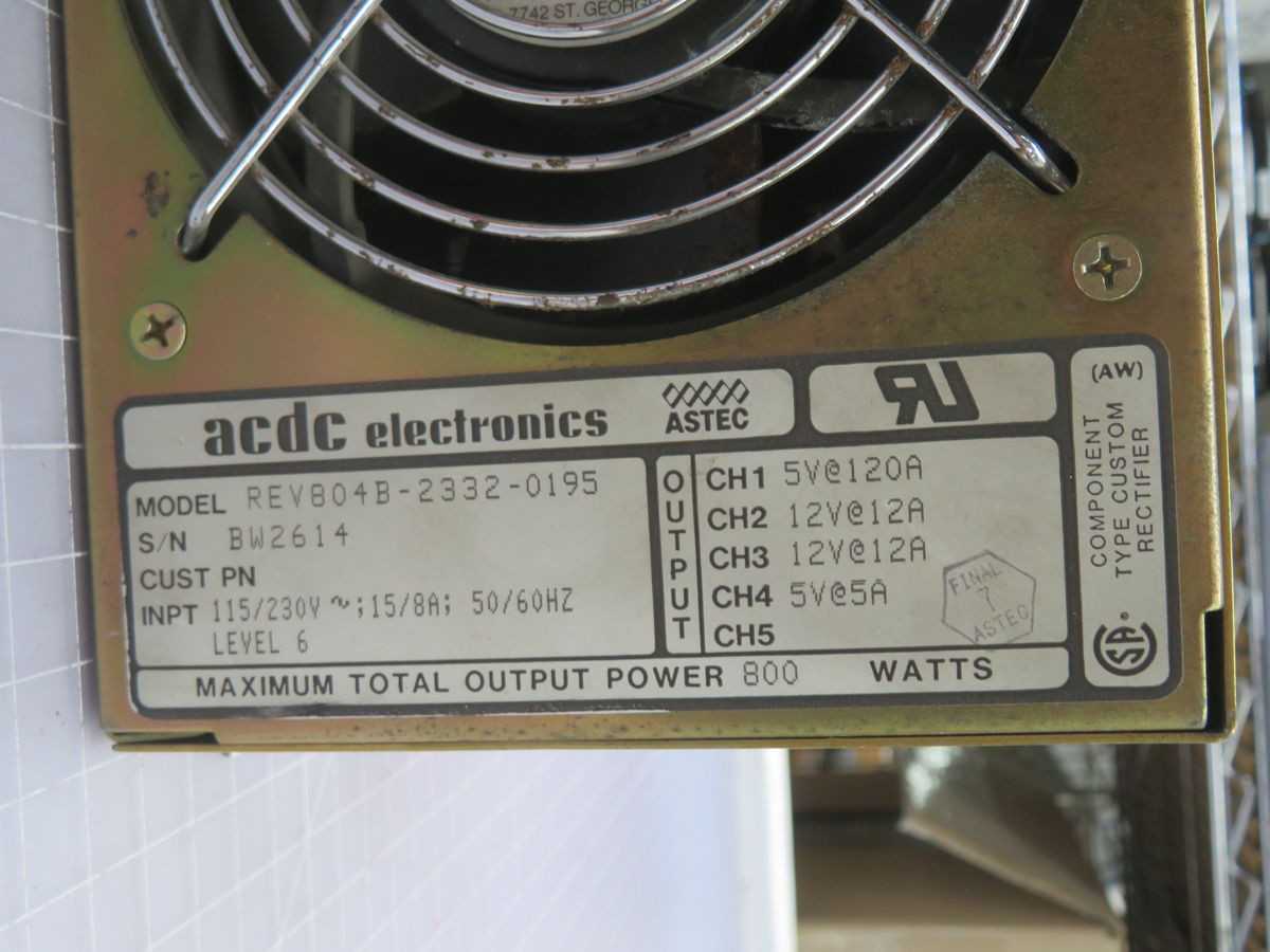 ACDC REV804B-2332-0195 POWER SUPPLY T263888 - POWER SUPPLIES