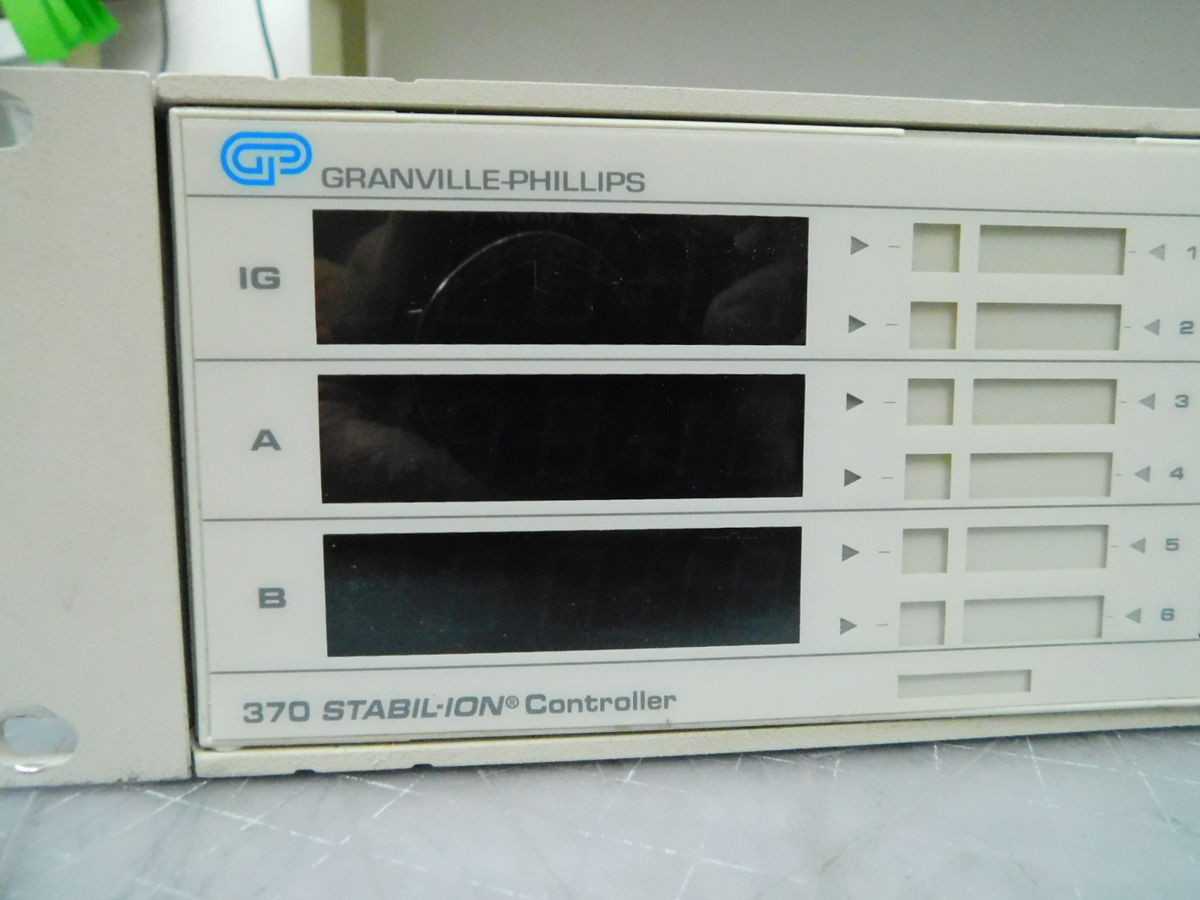 GRANVILLE-PHILLIPS 370 STABIL-ION, 370501-A00-T1 VACUUM GAUGE CONTROLLER+POWER SUPPLY. M7183 - INDUSTRIAL PARTS