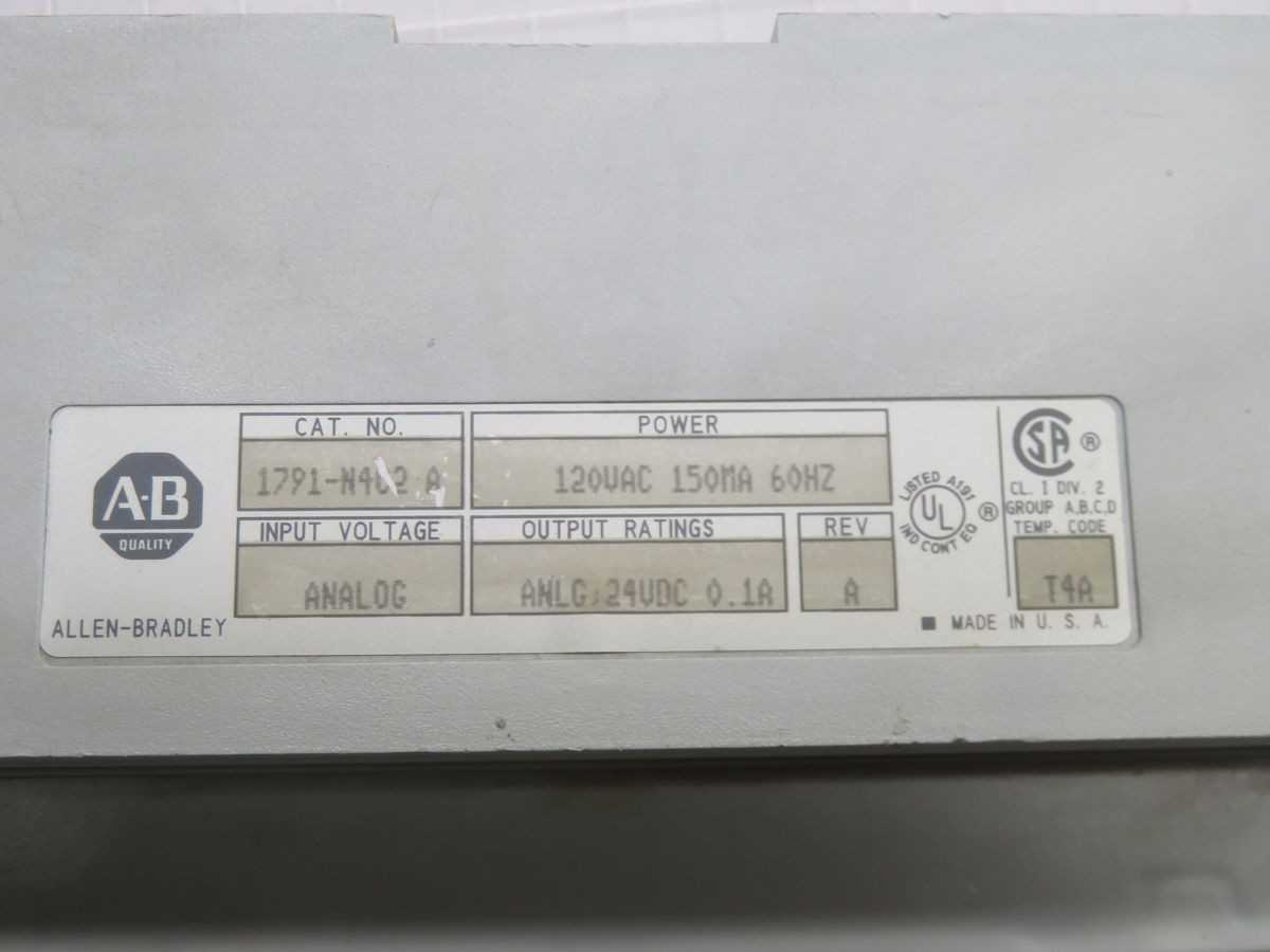 ALLEN BRADLEY 1791-N4C2 A CONTROL T264766 - AC VFD DRIVES
