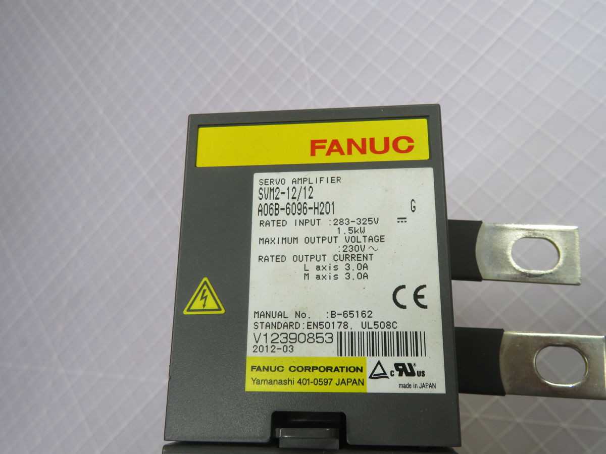 FANUC A06B-6096-H201, ALPHA SERIES DUAL-AXIS SERVO AMPLIFIER, 2 AXIS, 3.6 KW OUTPUT POWER/AXIS - SERVO DRIVES