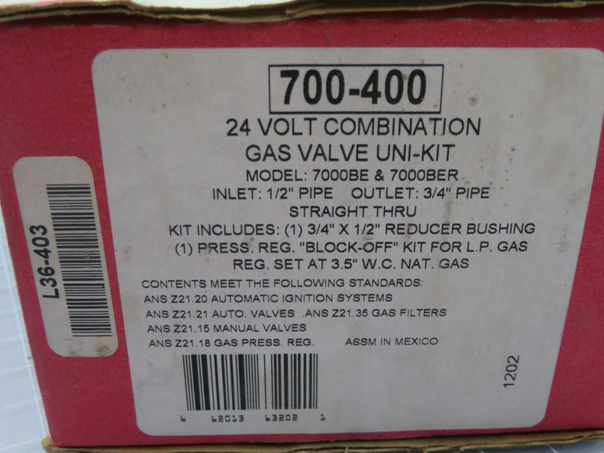 ROBERTSHAW 7000BER 481-501-517 GAS VALVE T262691 - VALVES