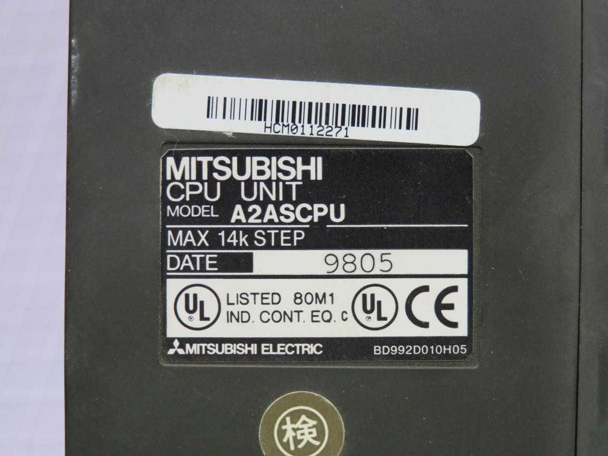 MITSUBISHI A2ASCPU CONTROLS PLCS, 14000 STEPS MEMORY, 512 I/O, 0.75 ΜS INSTR SPEED - PLC MODULES