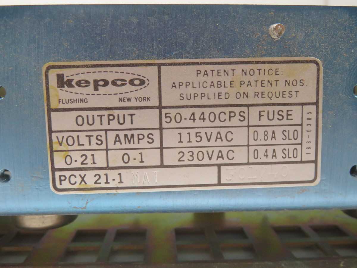 KEPCO RA 22-6 PCX 21-1 MAT MODULAR POWER SUPPLY SYSTEM T268712 - POWER SUPPLIES