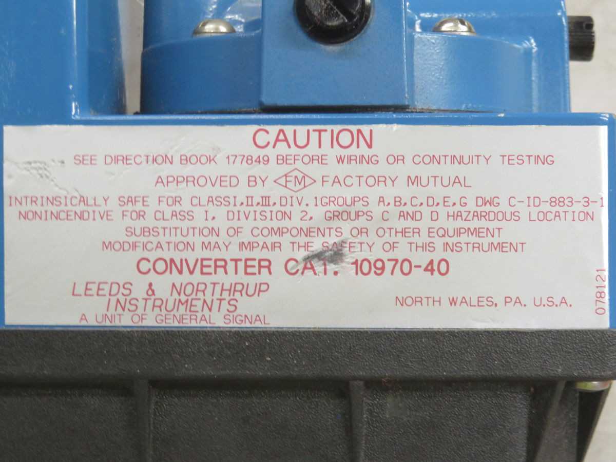 Leeds & Northrup 10970-40 Pneumatic Converter Signal T261837 - CONVERTERS