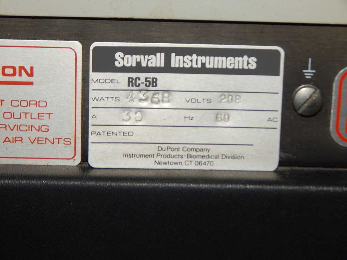 Sorvall Instruments RC-5B Centrifuge - High Performance Laboratory Equipment - LAB & SCIENTIFIC