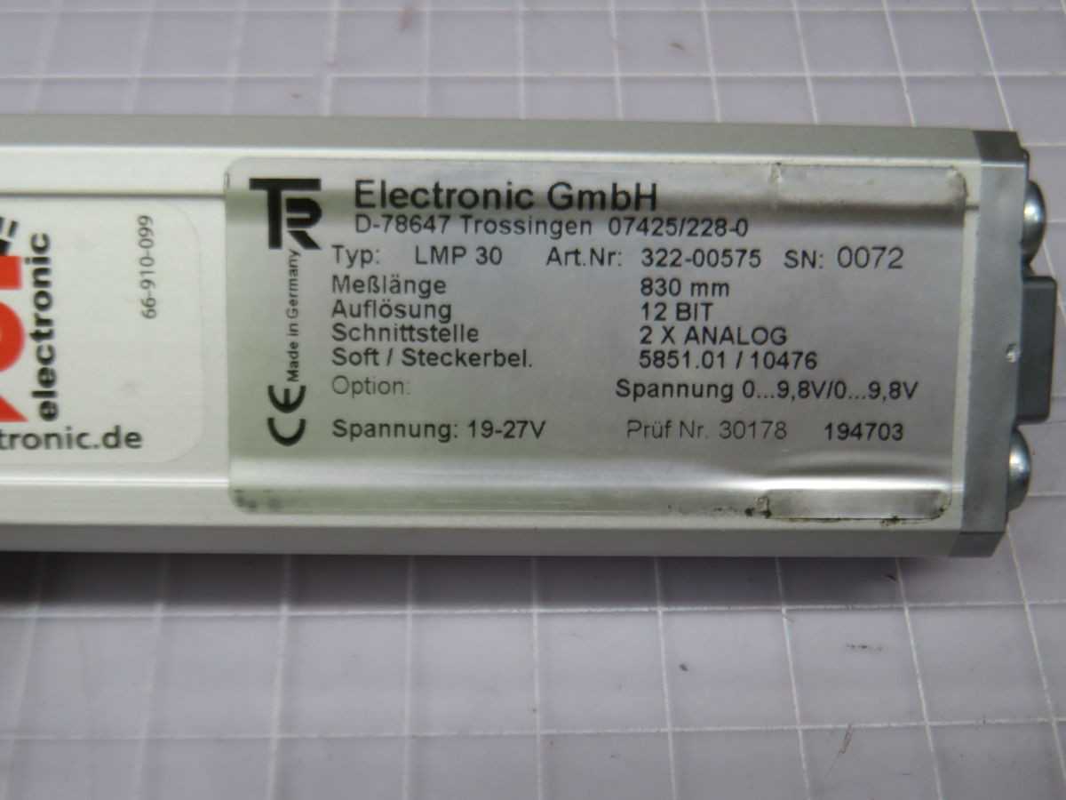TR ELECTRONIC LMP 30 322-00575 LINEAR TRANSDUCER T264249 - SENSORS