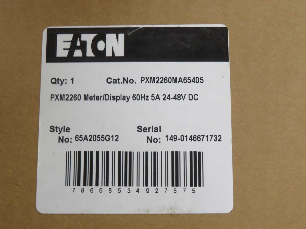 EATON PXM2260MA65405 AUTOMATION METER, 3-PH, 600V, 5A, 60HZ, 24-48VDC AUX, MODBUS RTU - AUTOMATION & CONTROLS