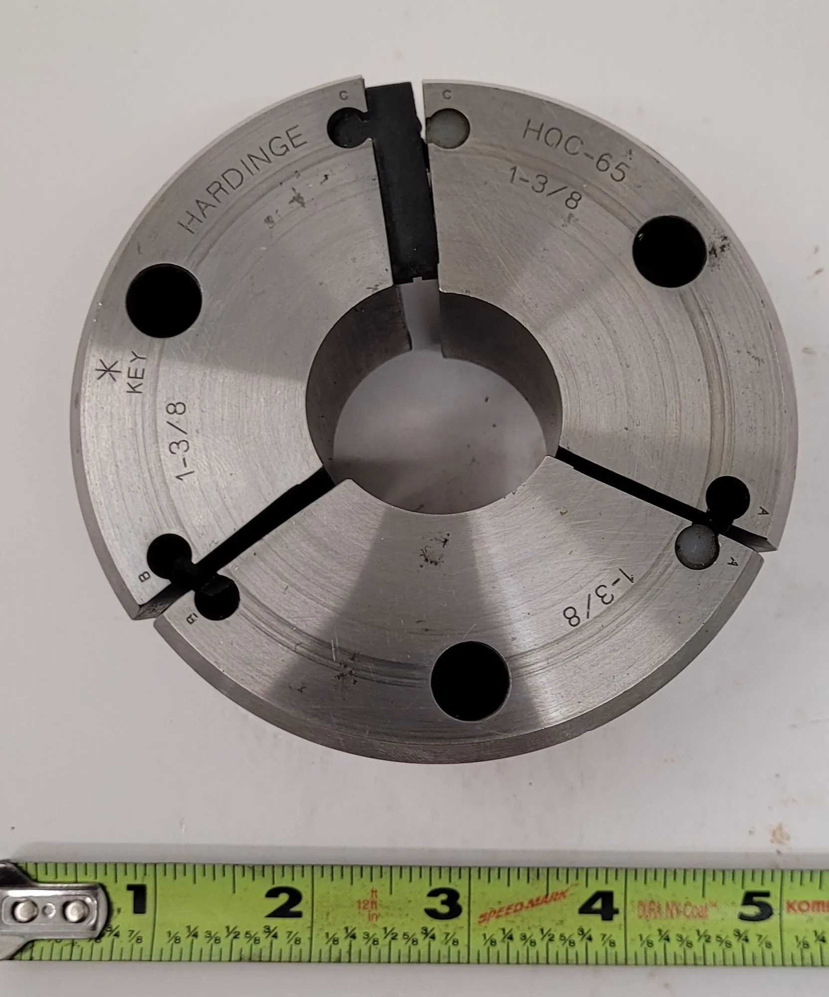 HARDINGE HQC-65 QUICK CHANGE COLLET, 1-3/8IN SIZE, 2.25” HEIGHT - MACHINING TOOLING & PARTS