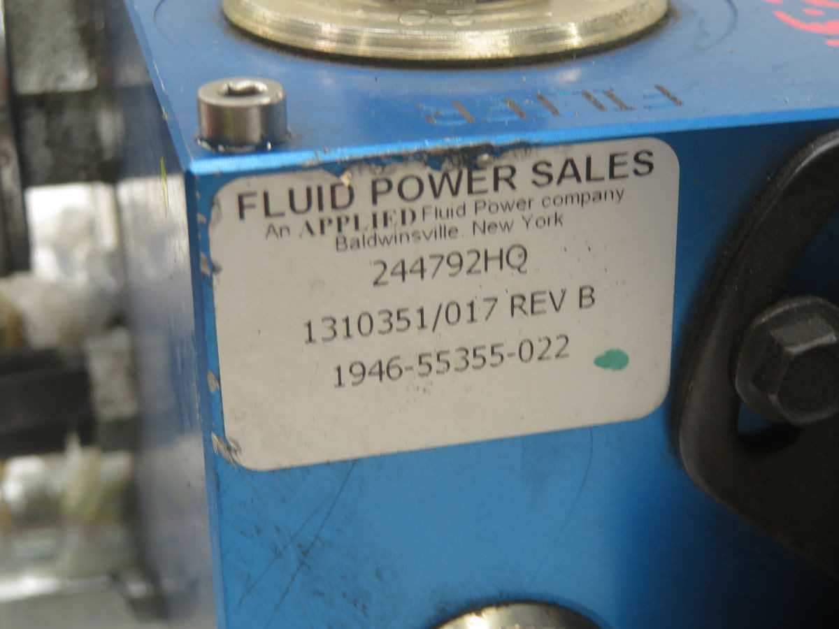 Fluid Power 1310351/017 244792HQ Hydraulic Manifold T267378 - HYDRAULIC PARTS
