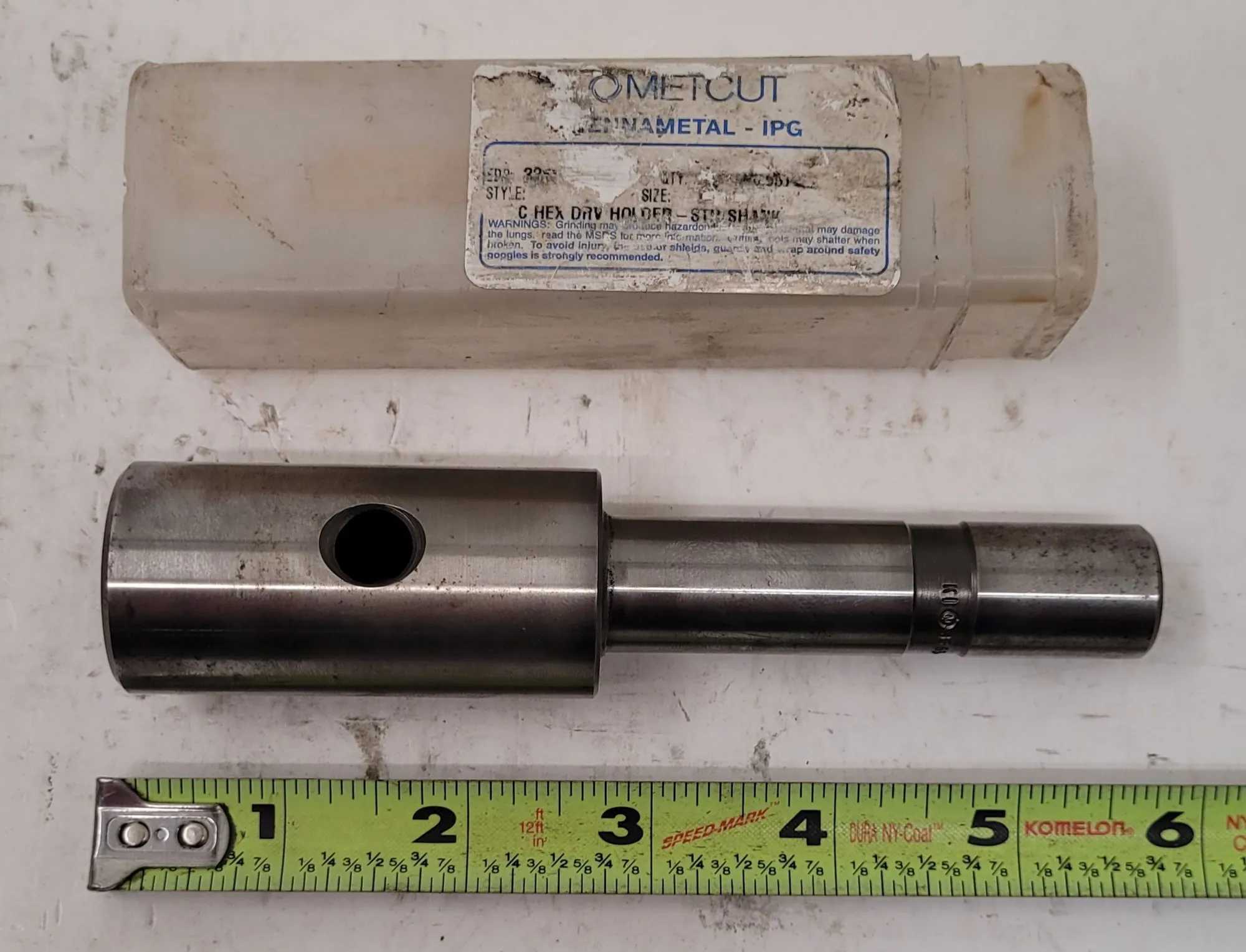KENNAMETAL HEX DRIVE HOLDER STR SHANK 3365-9013 (1-1/4" OD, 5-1/2” OAL, 3/4” SHANK DIA) - MACHINING ACCESSORIES & TOOLING