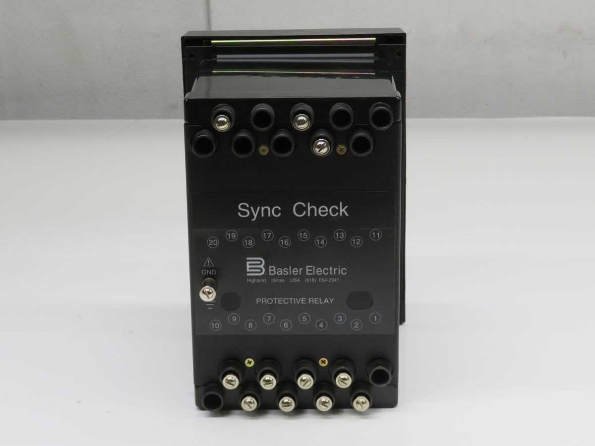 Basler BE1-25 Relays, Single Phase Monitor, Sync-Check, 2 DPDT Contacts, AC/DC Power, Adjst ΔV ΔF ΔΘ - PROTECTION RELAY