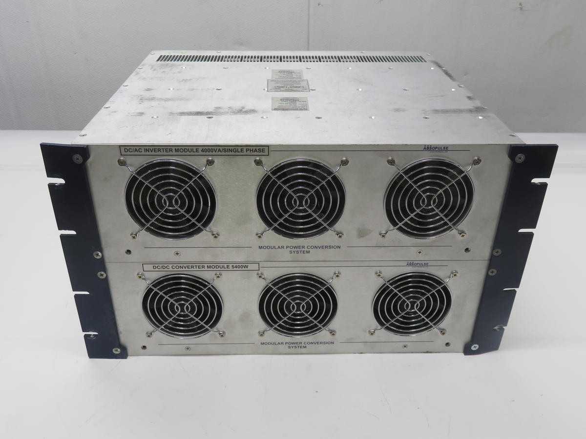 Absopulse 4K-5A-2X3U7/19-R0580 Inverter, 105-145VDC In, 46A Max In, 115VAC Out, 4000VA Power - POWER INVERTERS