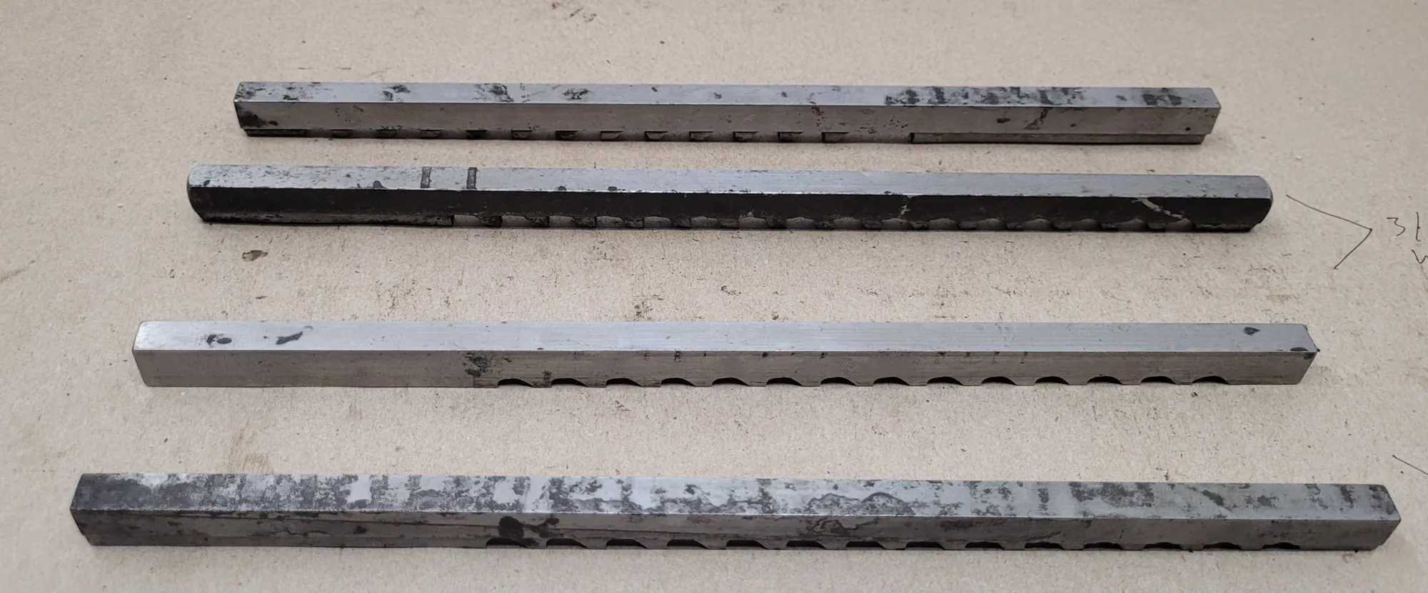 KEYSEATER BROACH SET OF 4, VARIOUS SIZES: DUMONT AND TREADWELL BRANDS INCLUDED - MACHINE TOOLING