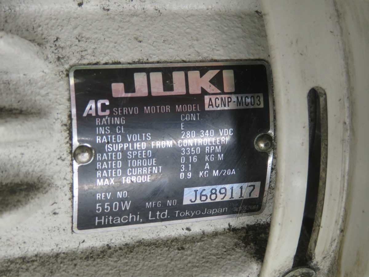 JUKI ACNP-MC03 AC SERVO MOTOR T266831 - SERVO MOTORS