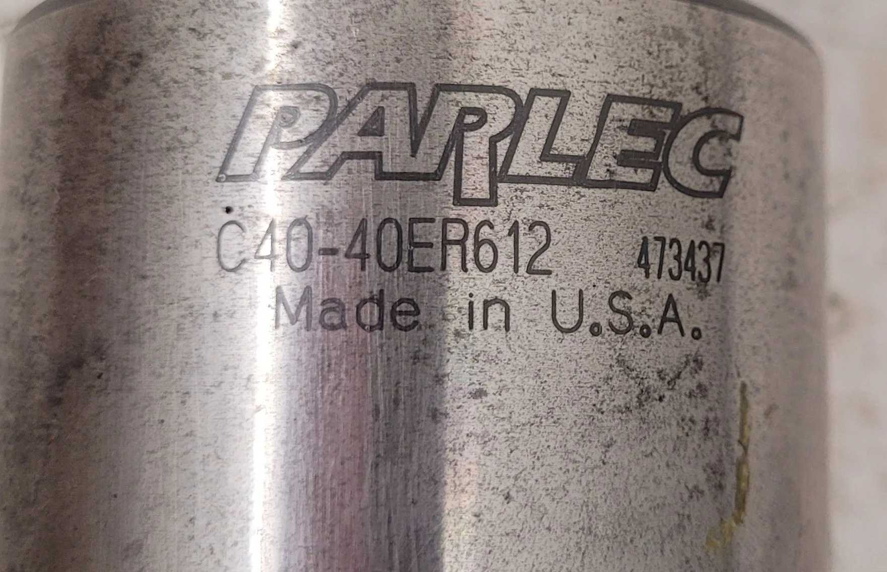 PARLEC C40-40ER612 CAT40 ER40 COLLET CHUCK, 6.12 IN HEAD LENGTH/PROJECTION - MACHINE TOOLING