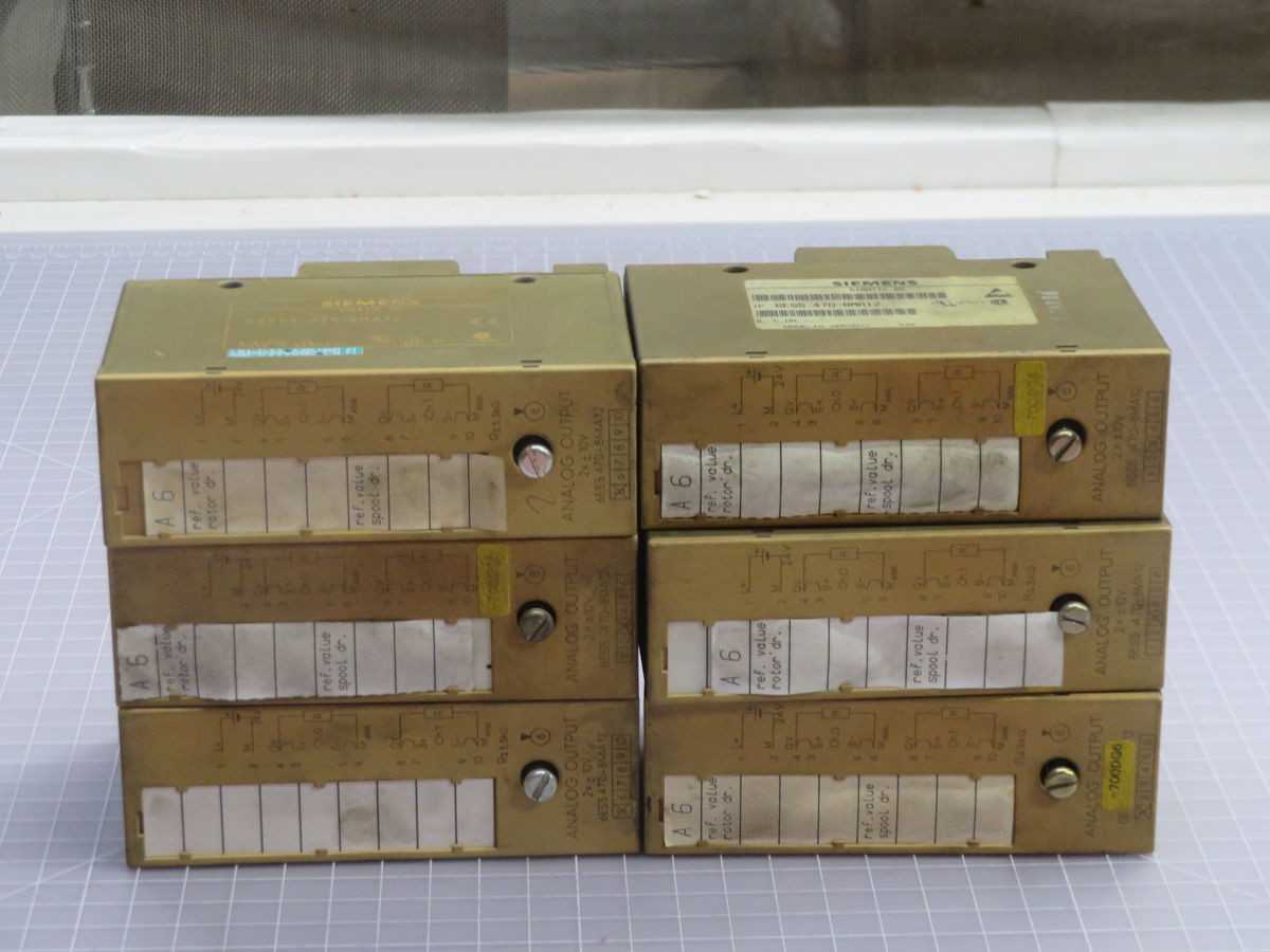 LOT OF 6 SIEMENS 6ES5 470-8MA12 OUTPUT MODULE T265210 - PLC MODULES