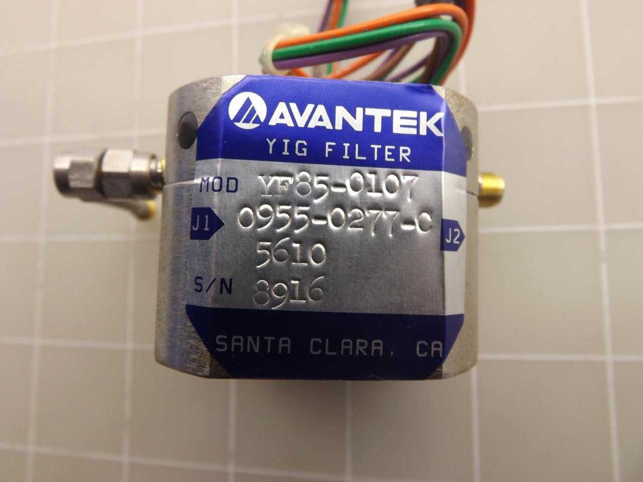 Aventek YF85-0107 0955-0277-0 Filter, 2.9-22 GHz Freq, 50 MHz Bw, 5 Db Insertion Loss - LINE FILTERS