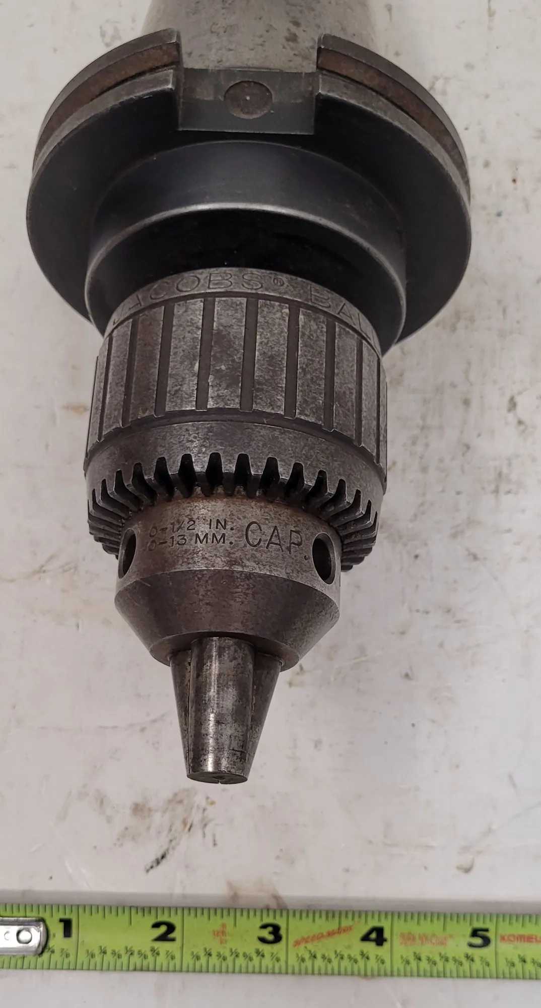 JACOBS 14N BALL BEARING CHUCK 3JT WITH CAT 50 HOLDER, 0-1/2IN CAP - MACHINING TOOLING & PARTS