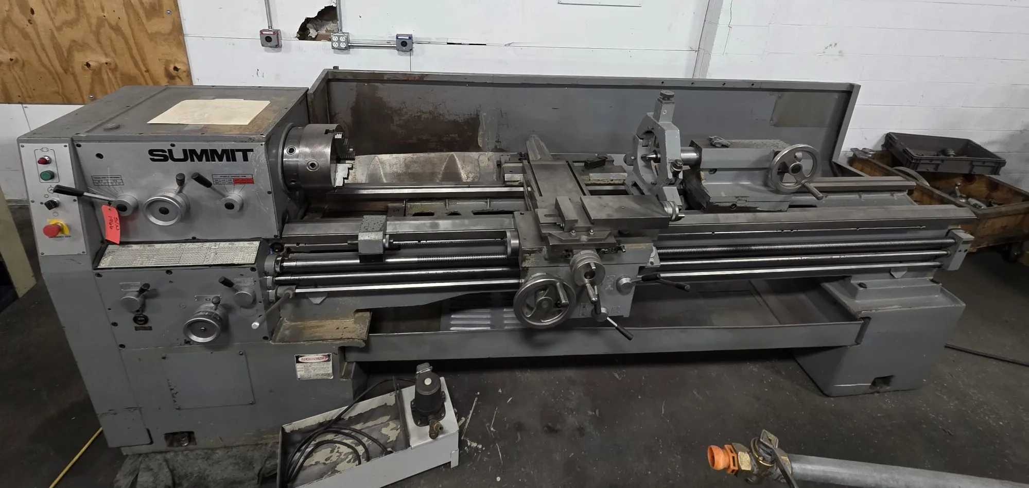 Summit 18-3X80 Gap Bed Engine Lathe, 18" Swing, 80" Centers, 10 HP, 2000 RPM - MANUAL LATHES