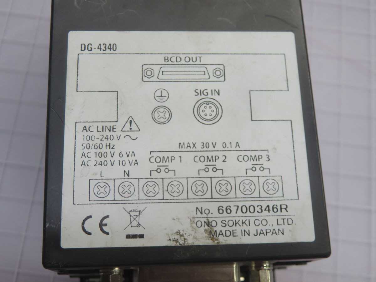 ONO SOKKI DG-4340 DIGITAL GAUGE COUNTER T264391 - INDUSTRIAL PARTS