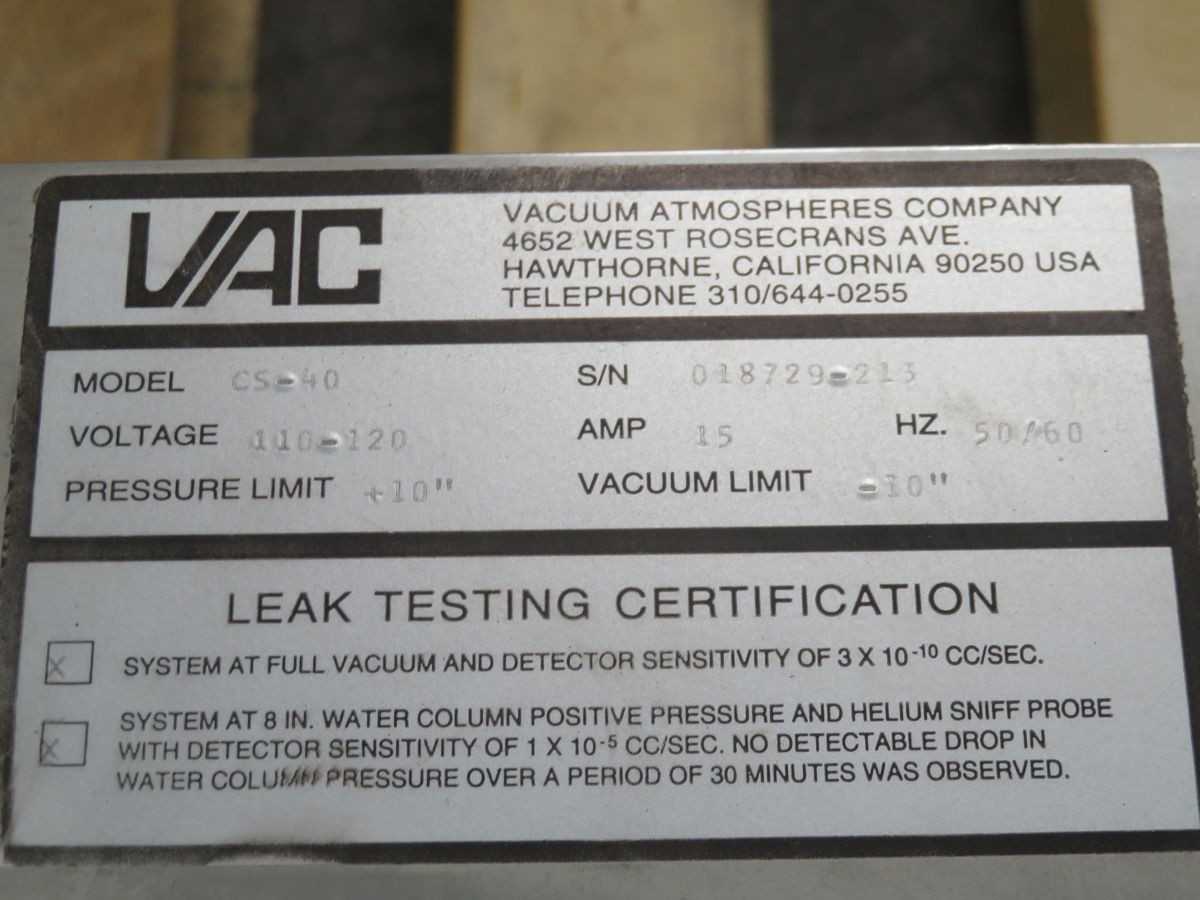VAC CS-40 INDUSTRIAL/LABORATORY COOLING MODULE - LAB & SCIENTIFIC