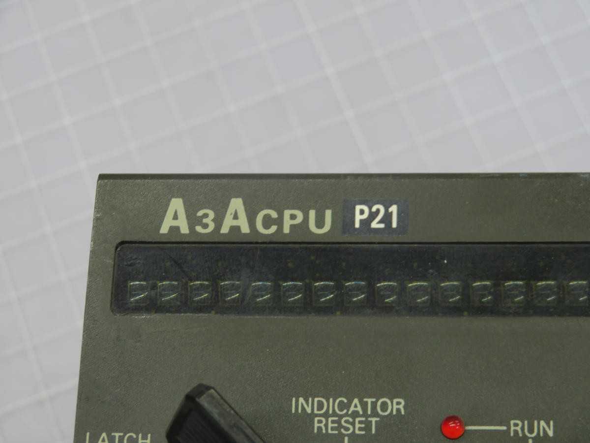 MITSUBISHI A3A-CPU-P21 PLC CPU MODULES, 30K STEPS PROG CAP, 4096 I/O PT, 0.75ΜS INSTR. TIME - PLC MODULES
