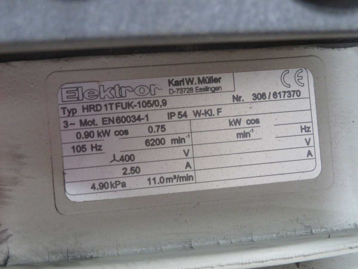 Lenze HRD1TFUK-105/0.9 E82MV152_4B001 Inverter Blower Assembly - CENTRIFUGAL BLOWER