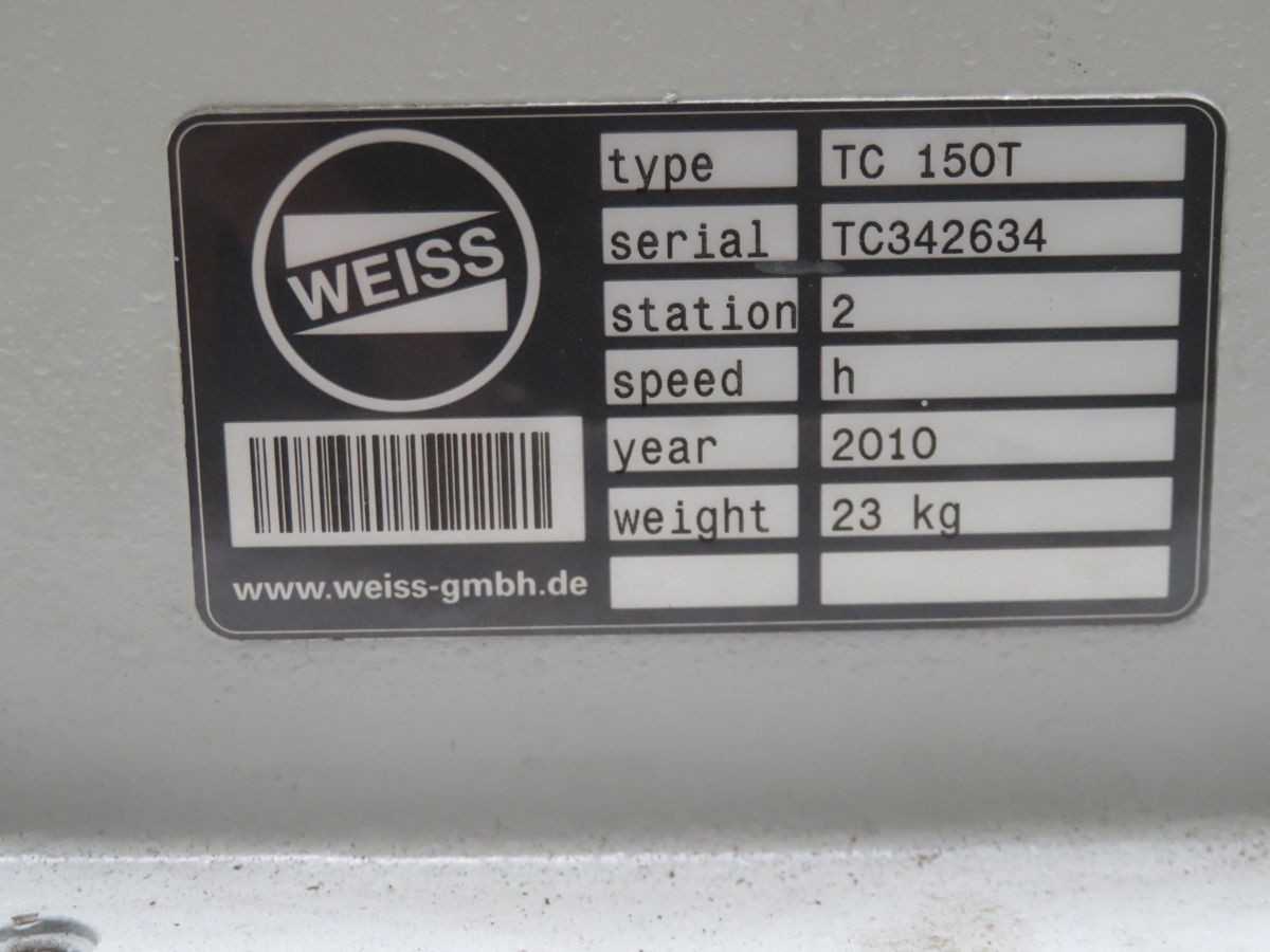 WEISS TC 150T ELECTROMECHANICAL ROTARY INDEXING TABLE 2 STATION T268977 - ROTARY TABLES