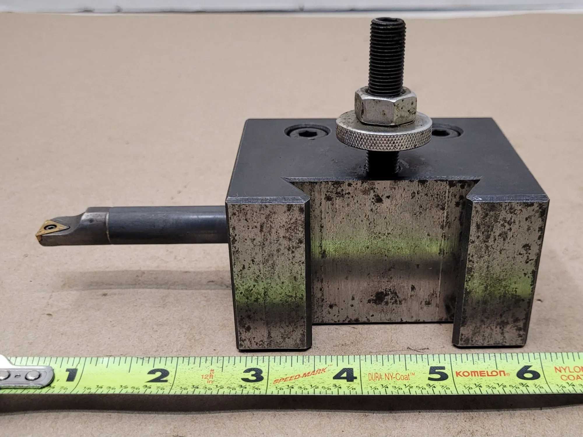 SHARS 250-304 BORING BAR HOLDER W/ TOOL, 1" BORE, FOR 13-18 SWING CXA QUICK CHANGE TOOL POST - MACHINE TOOLING