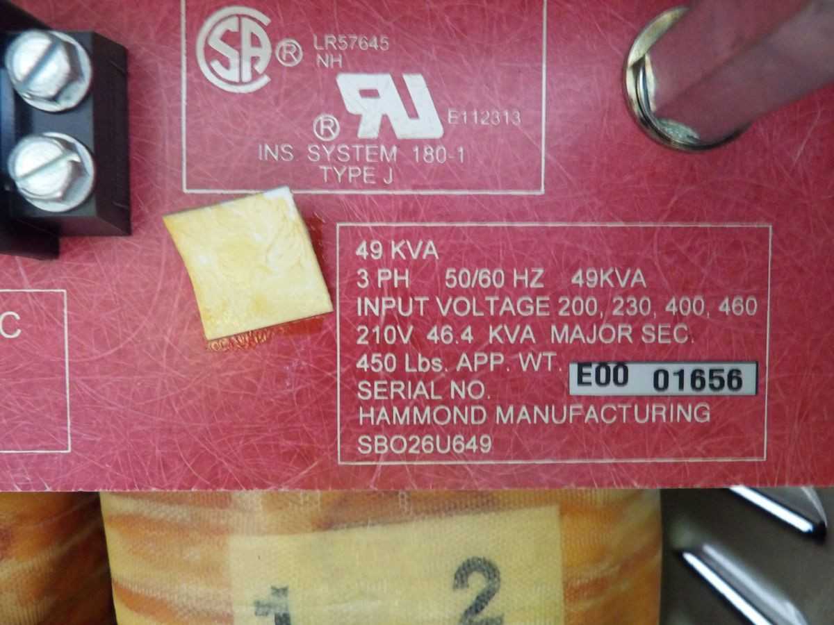 Hammond Manufacturing SBO26U649 Transformer M6086 - High Efficiency Power Solution - POWER TRANSFORMERS
