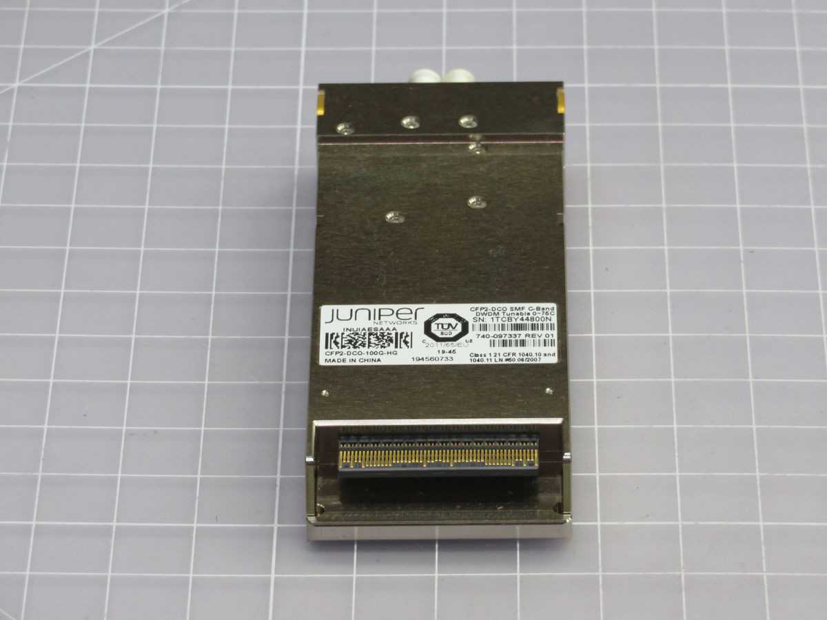 JUNIPER CFP2-DCO-100G-HG, SMF FIBER, C-BAND, DWDM 50 GHZ, DP-QPSK MOD, 0-75C TEMP - TELECOMMUNICATION