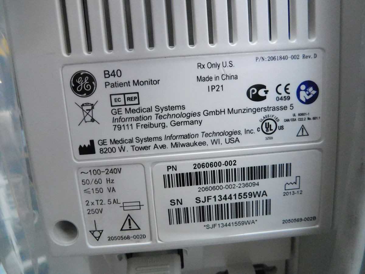 GE B40I PATIENT MONITOR - MISCELLANEOUS