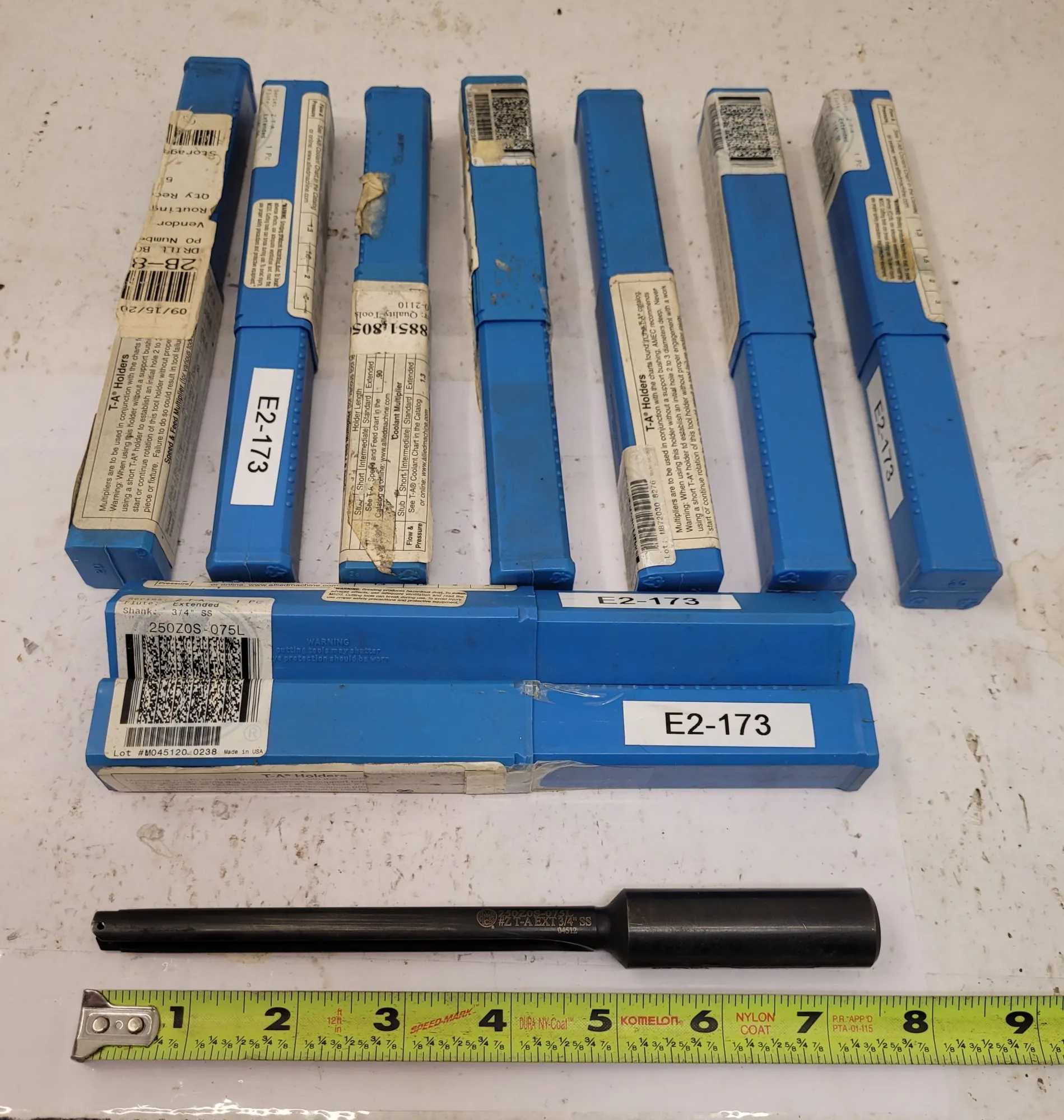 ALLIED MACHINE 250205-075L Z SERIES DEEP HOLE EXTENDED LENGTH STRAIGHT FLUTE SPADE DRILL - MACHINE TOOLING