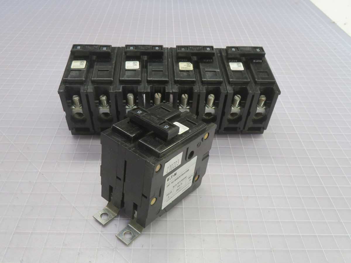 LOT OF 5 EATON BAB2015HVH08 CIRCUIT BREAKER T263613 - CIRCUIT BREAKERS