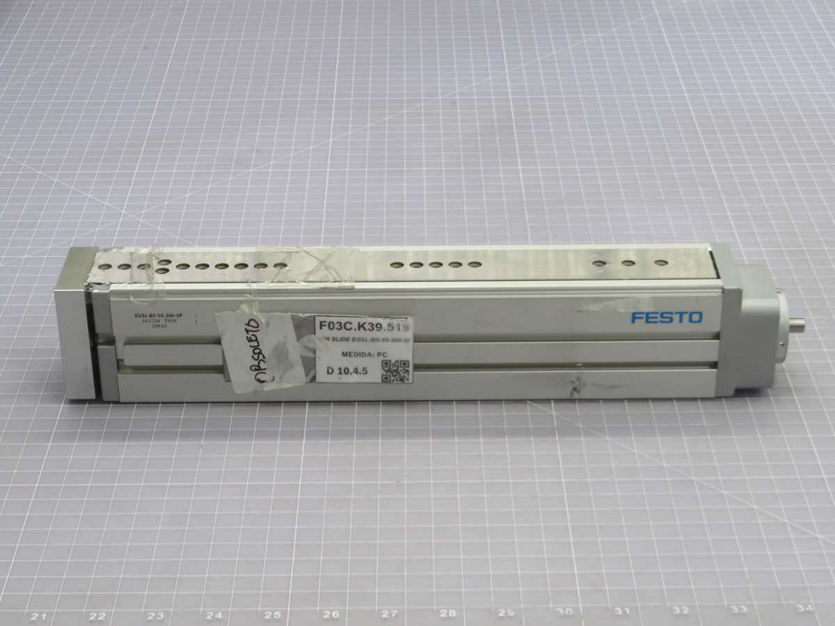 FESTO EGSL-BS-22-200-5P, Electric Mini Slide, 200 mm Stroke, 450 N Force, ±0.01 mm Repeatability - PNEUMATIC PARTS