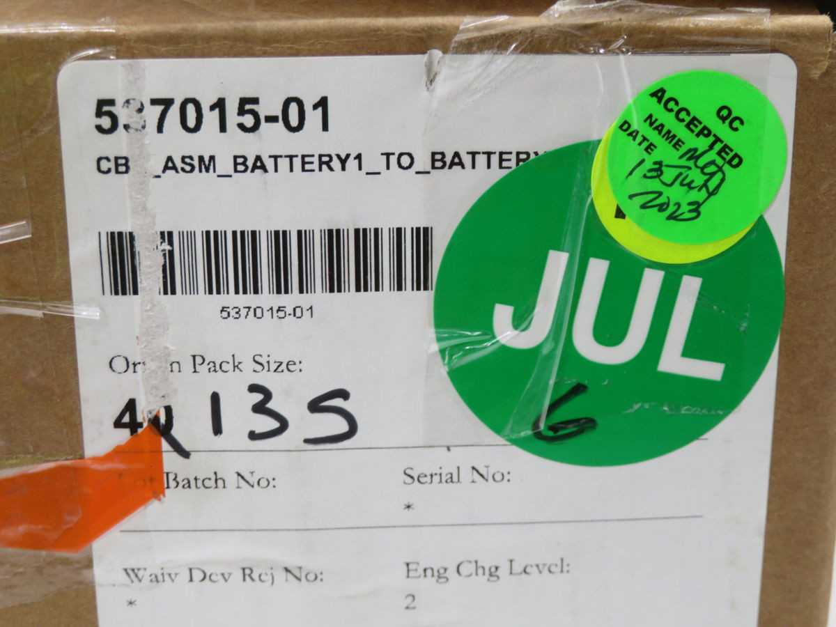 LOT OF 130 IMA 537015-01 BATTERY TERMINAL WIRE - ELECTRICAL WIRE