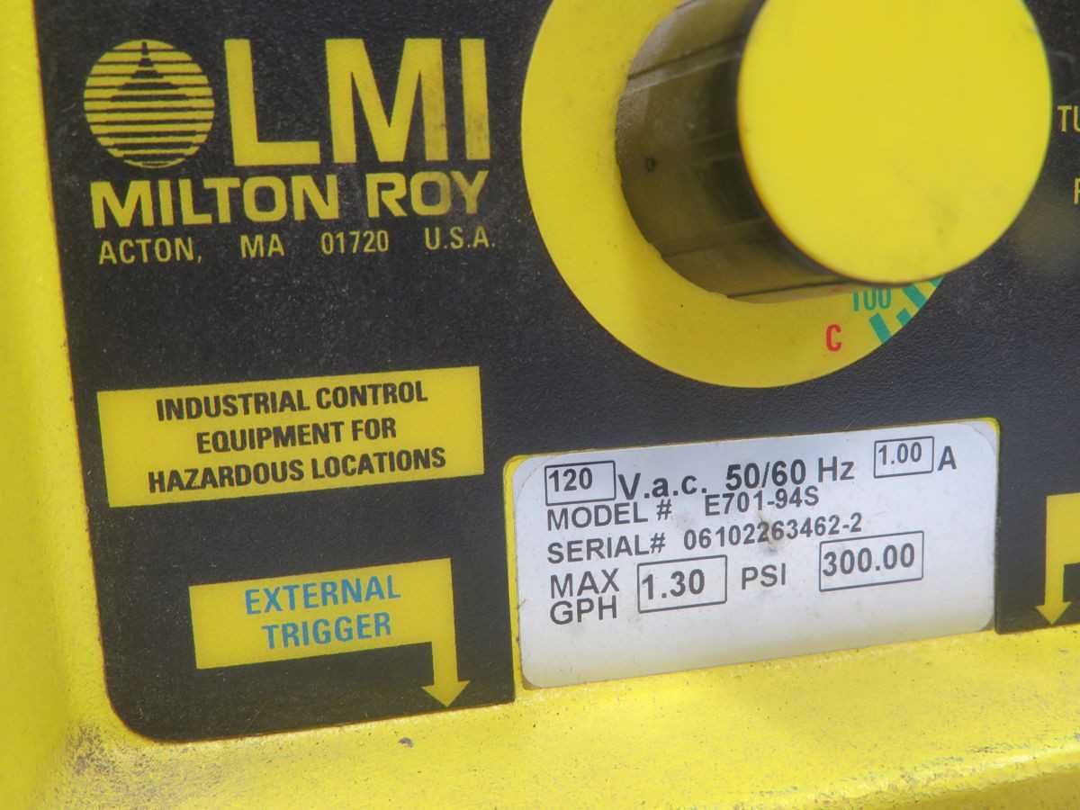 LMI E701-94S ELECTRONIC METERING PUMP, 120 VAC POWER, 1.30 GPH FLOW, 300 PSI PRESSURE - METERING PUMP