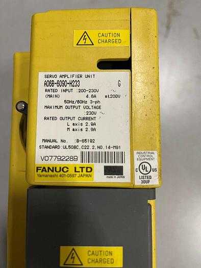 FANUC A06B-6090-H233 DUAL-AXIS SERVO AMPLIFIER FOR CNC - HIGH-EFFICIENCY POWER ELECTRONICS - SERVO DRIVES