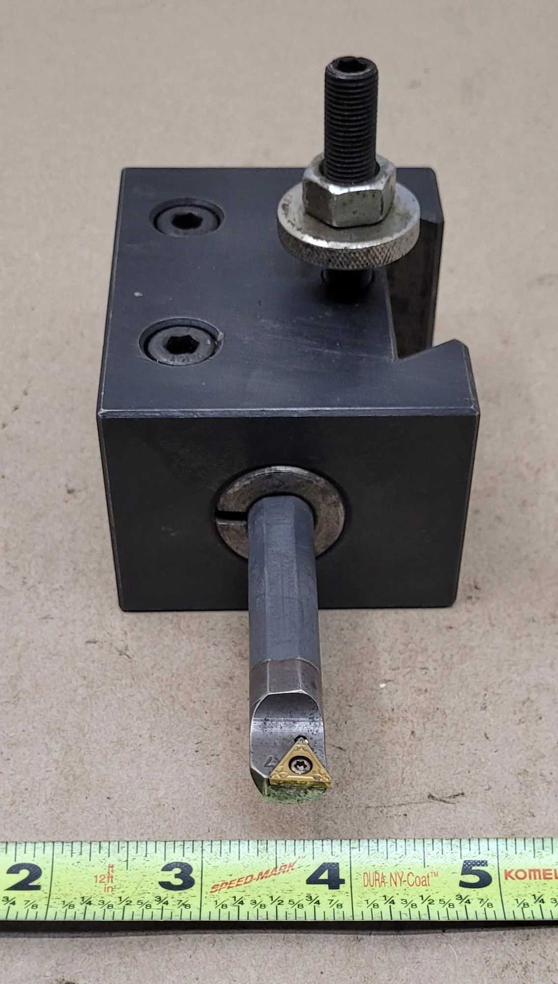 SHARS 250-304 BORING BAR HOLDER W/ TOOL, 1" BORE, FOR 13-18 SWING CXA QUICK CHANGE TOOL POST - MACHINE TOOLING