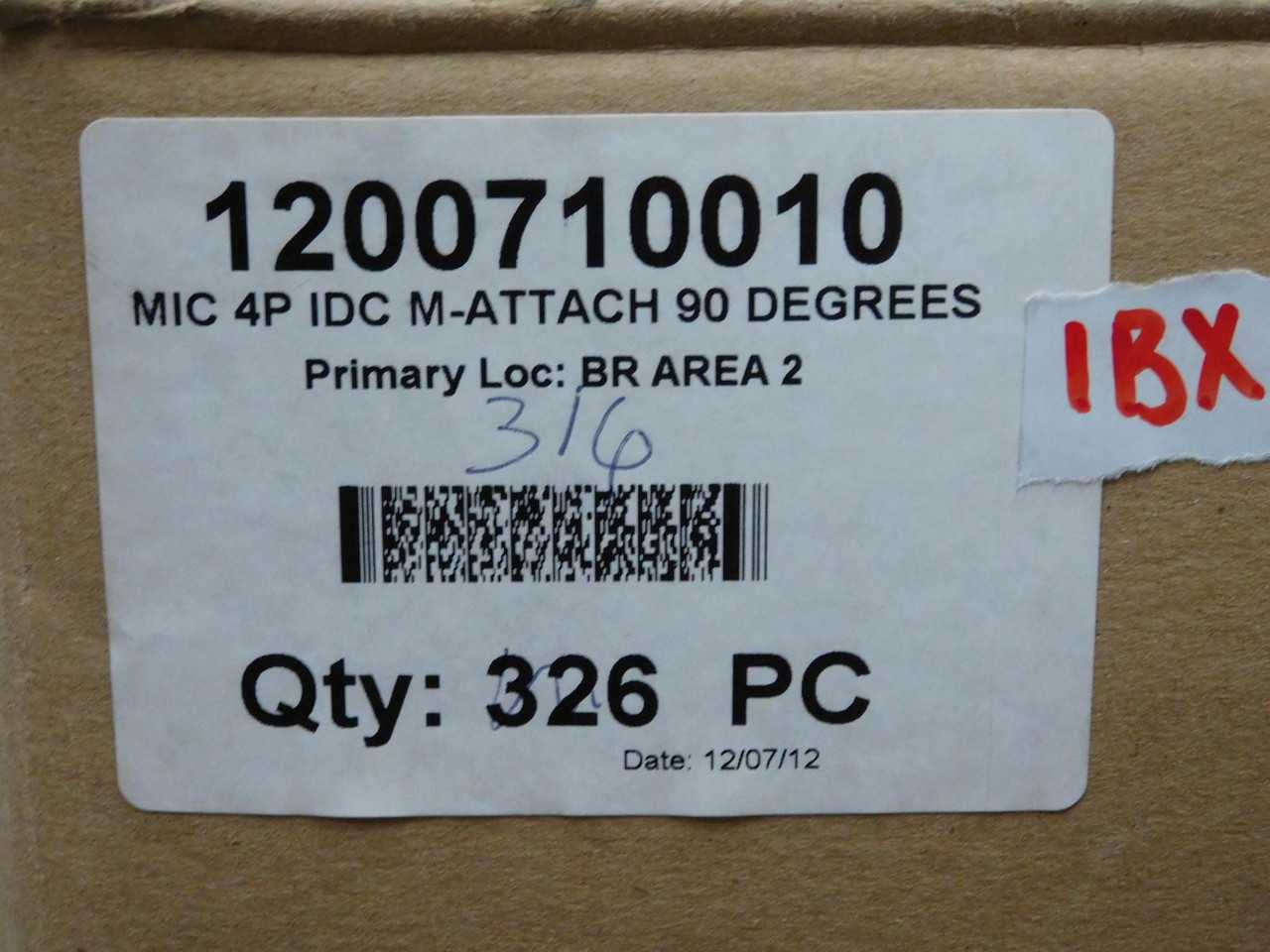 WOODHEAD F04MA04144 1200710010, M12 CONN, 4P MALE, 250V VOLTAGE, 4.0A CURRENT, IP67 RATING - PLUGS & RECEPTACLES