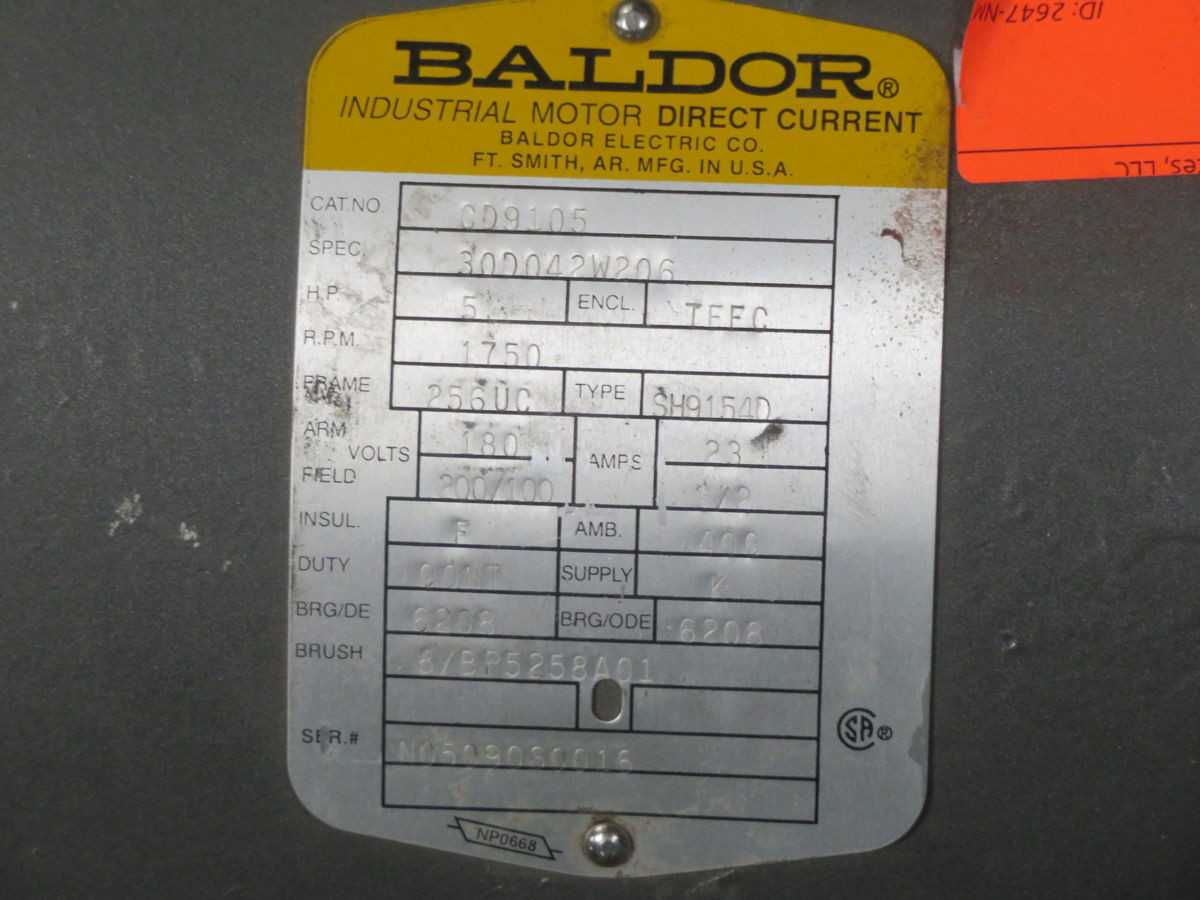 BALDOR CD9105 30D042W206 MOTOR T264630 - AC MOTOR