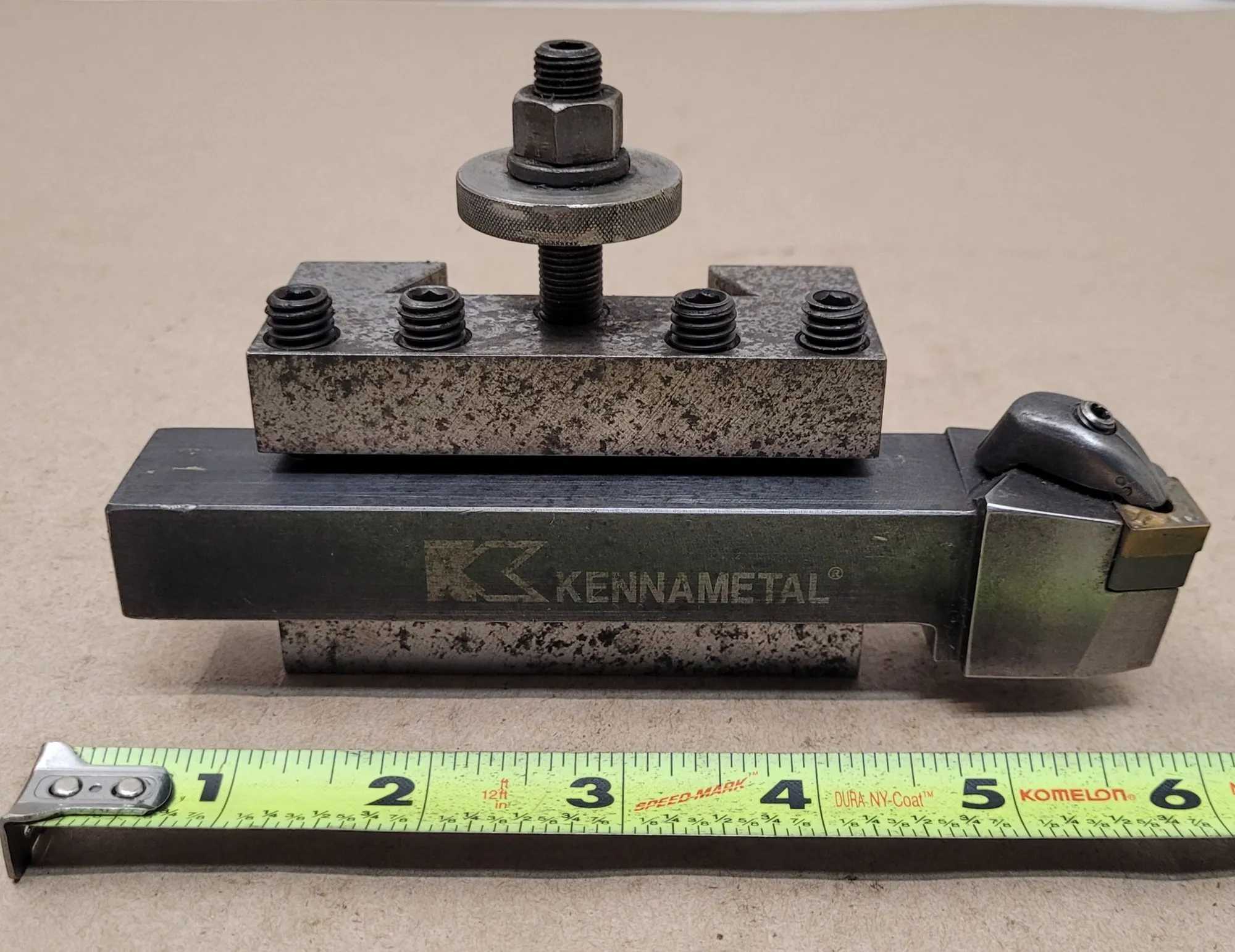 CXA 1 LATHE TOOL POST HOLDER W/ KENNAMETAL TOOL, LATHE SWING 13-18 INCH - MACHINING TOOLING & PARTS
