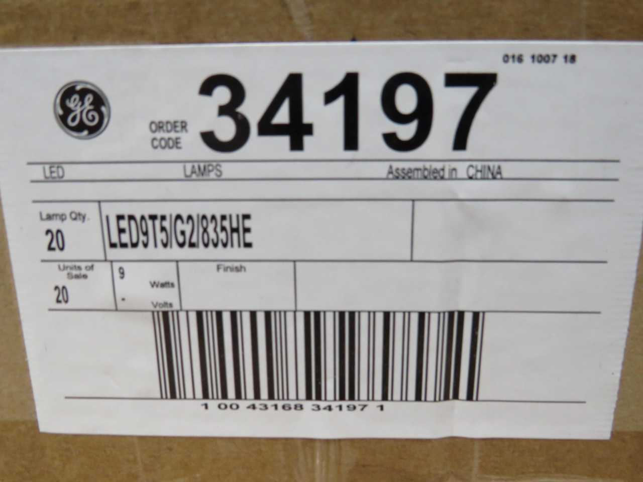 Lot of 1400 GE 34197 LED9T5/G2/835HE 22.5 Inch T5 LED Light Bulbs Miniature Bi-Pin G5 - LIGHTING