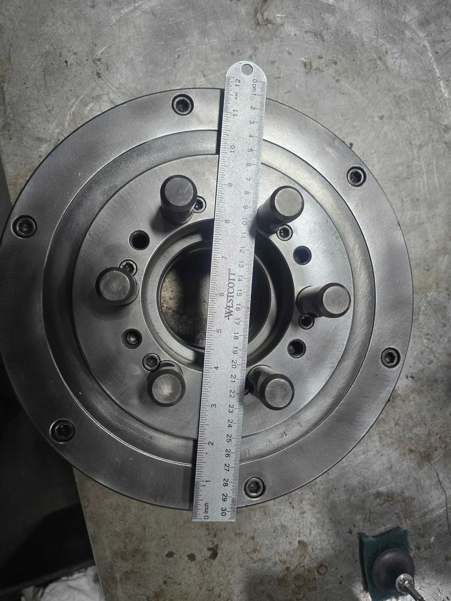 BUCK 12 INCH 3 JAW LATHE CHUCK WITH D1-6 MOUNT AND 3.25 THRU HOLE - MACHINING TOOLING & PARTS