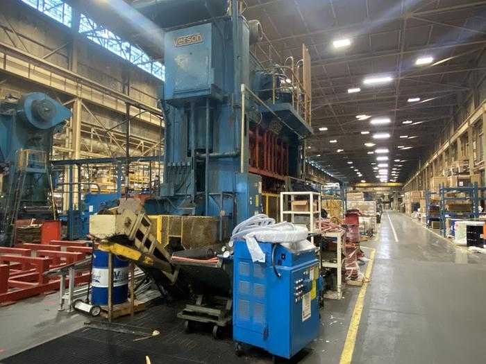 1968 VERSON TS2-500-156-42T TRANSMAT SSDC PRESS, 500 TON, 156"X42" BED, 16" STROKE, 20-40 SPM - MECHANICAL STAMPING PRESSES
