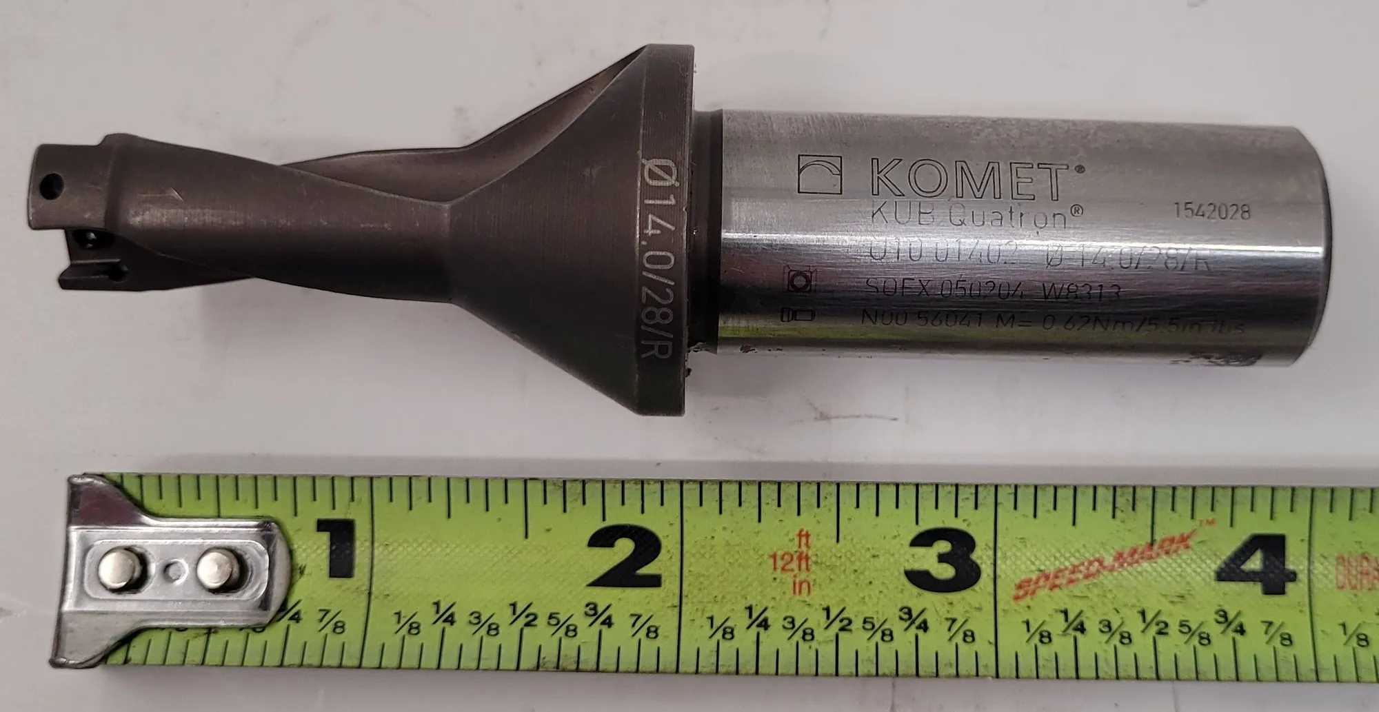 KOMET KUB QUATRON - U10 01402 INDEXABLE INSERT DRILL - MACHINING TOOLING & PARTS