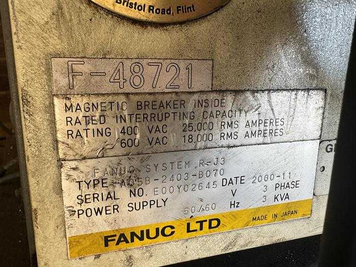 2000 FANUC ARCMATE 120I ROBOT, 16KG PAYLOAD, 1542MM REACH, RJ3 CONTROL - ARTICULATED ROBOTS
