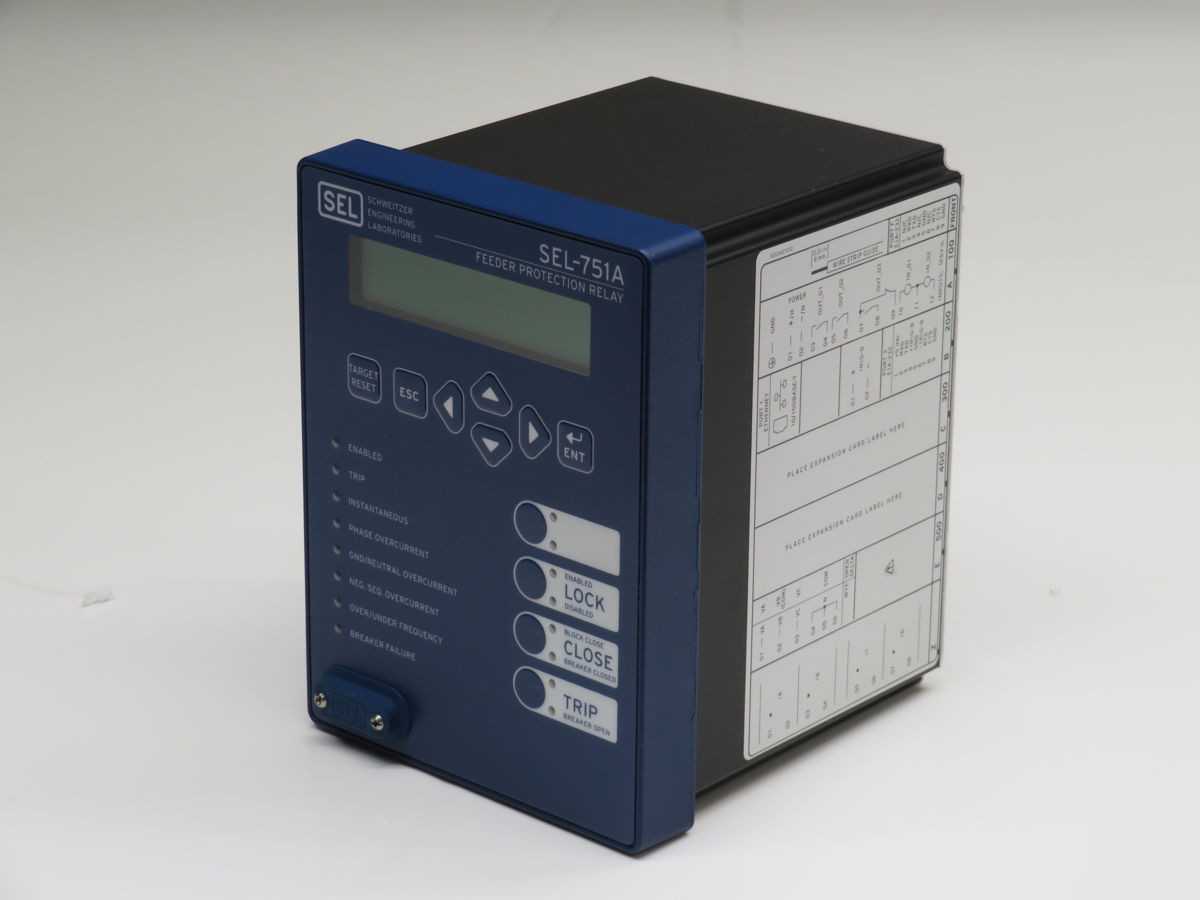 SCHWEITZER SEL-751A FEEDER PROTECTION RELAY, 110-250V DC, 110-240V AC SUPPLY, 50VA, 25W POWER - PROTECTION RELAY