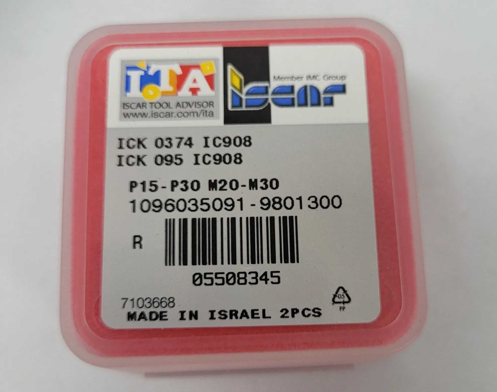 ISCAR IC908 INSERTS/DRILLING HEADS - TIALN COATED CARBIDE - VARIOUS DIAMETERS/PACKS - MACHINING TOOLING & PARTS